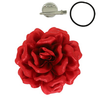 2 IN 1 ROSE BLOOM HAIR CLIP BROOCH PIN